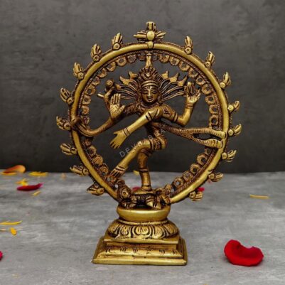 brass natraj idol height 6.5 inch