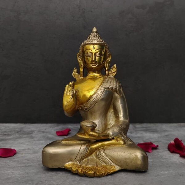 Super fine brass buddha statue height 7.2 inch