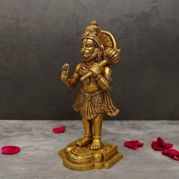 Large size brass hanuman idol