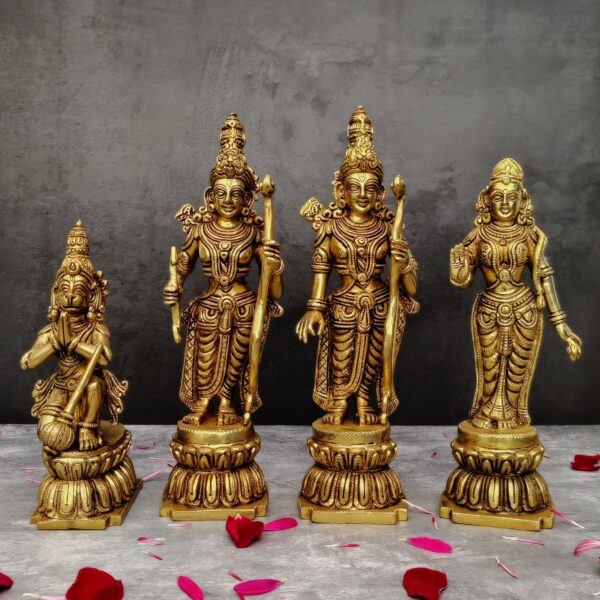 brass ram darbar murti height 12 inch