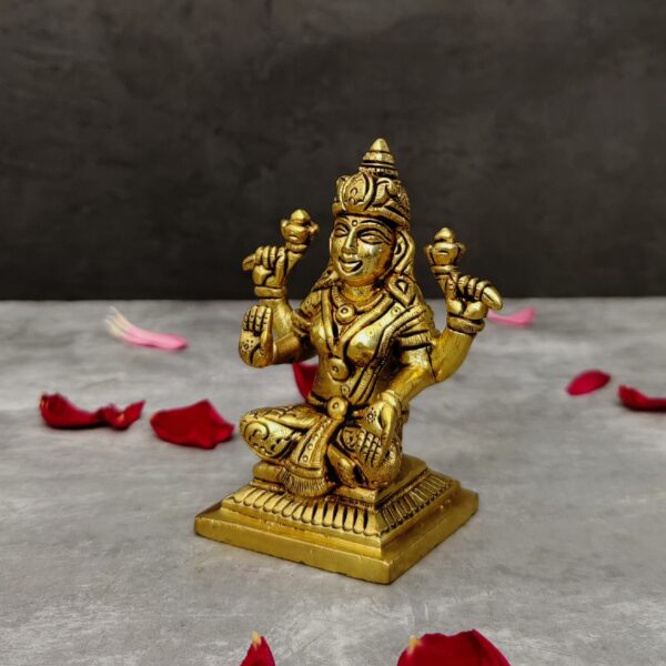 brass laxmi murti height 4 inch