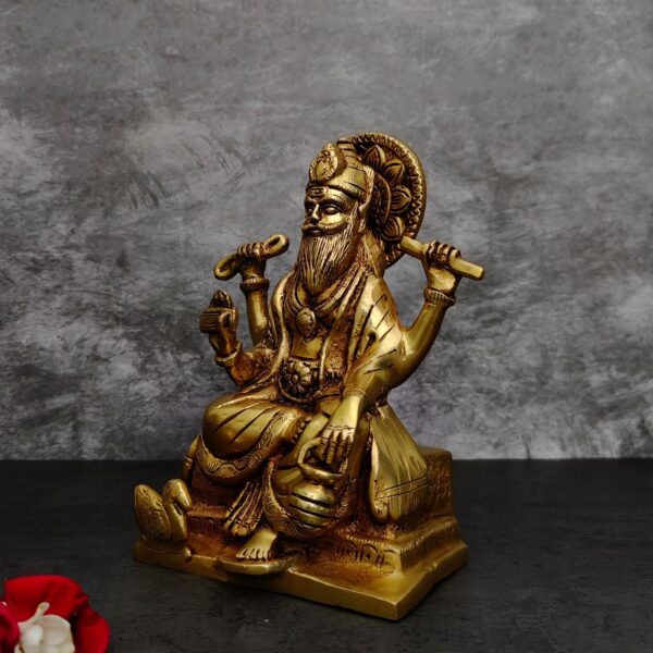 Brass biswakarma statue height 7.5 inch