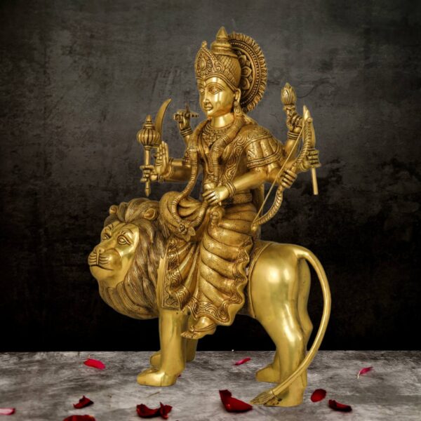 super fine brass durga mata idol height 24.5 inch