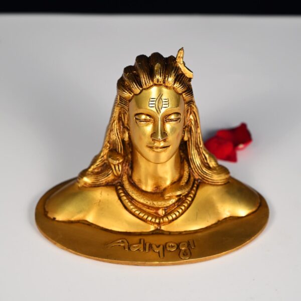 Brass adiyogi statue height 4.5 inch