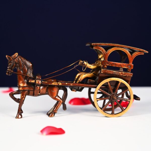 brass horse chariot height height 4 inch