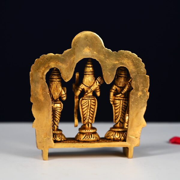 Medium size brass ram darbar murti height 6 inch