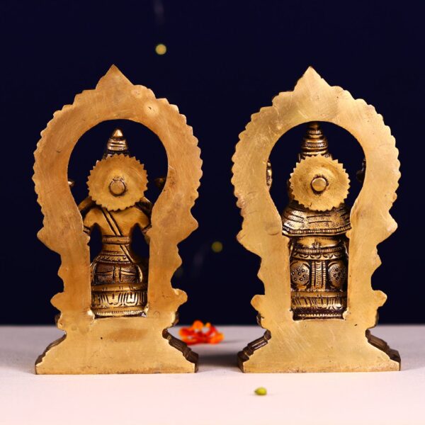 brass ganesha laxmi pair height 7.5 inch