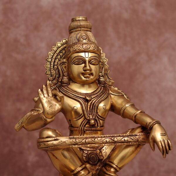 Brass lord ayyappa/ayyappan idol height 15 inch