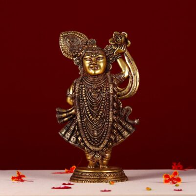 brass shreenath ji idol height 13 inches
