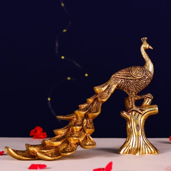 Brass peacock figure height 8.5 inch