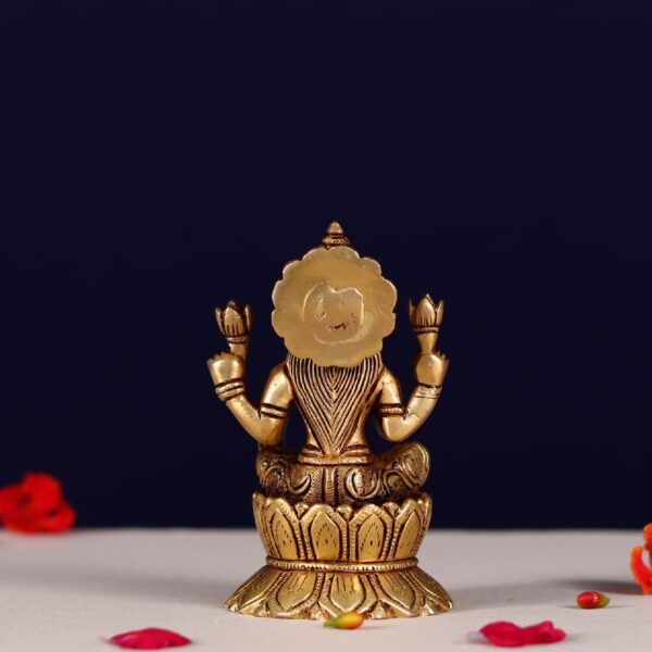 brass goddess laxmi murti height 5inch