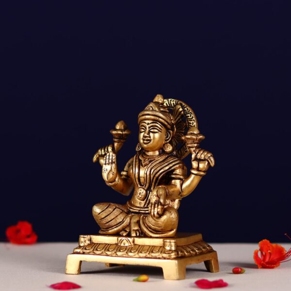 brass goddess laxmi mata murti height 6 inch