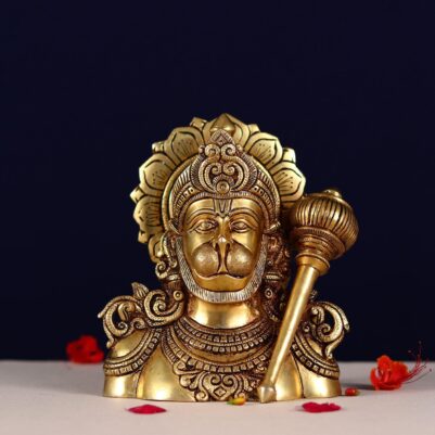 brass hanuman idol bust height 8 inch