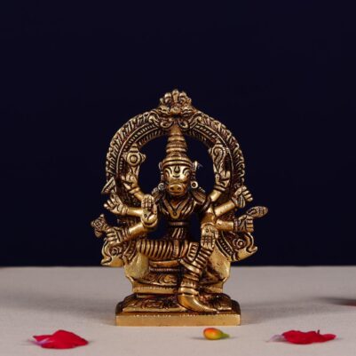 Brass varahi devi idol with frame