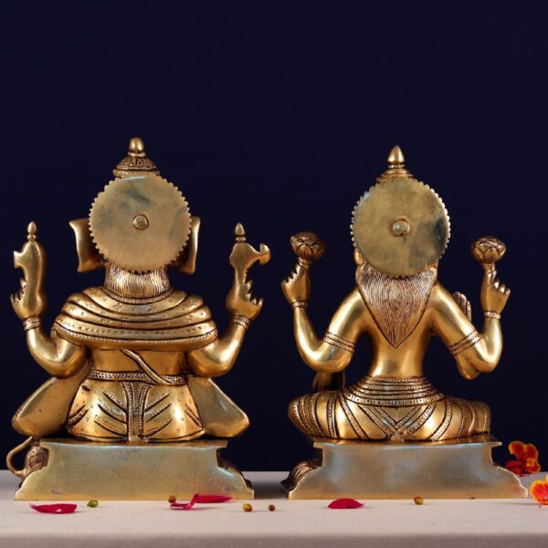 laxmi ganesh brass murti height 10 inch