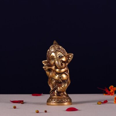 brass baby ganesh idol height 5.5 inch