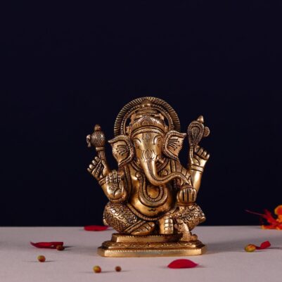 Buy Brass Ganesha Idols height 5.5 inch