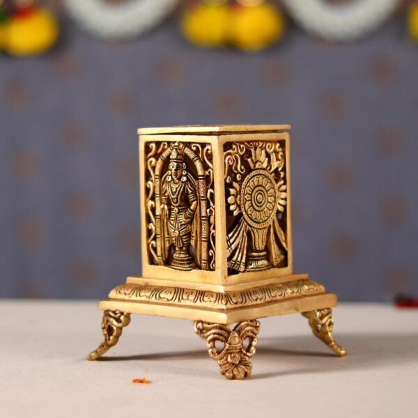 Brass tirupati balaji dhoop dani height 6.5 inch