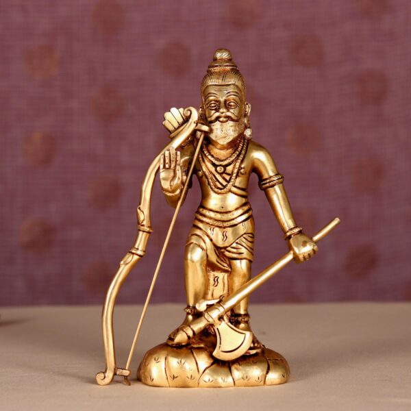 Brass lord Parshuram idol 7.5 inches