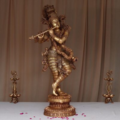 brass krishna idol large size