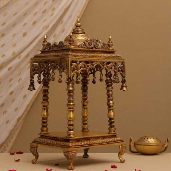 Brass pooja temple height 21 inches