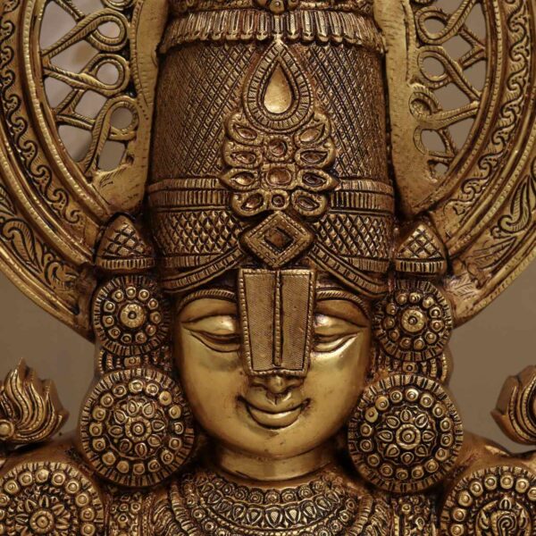 Majestic 22-Inch Brass Tirupati Balaji Bust