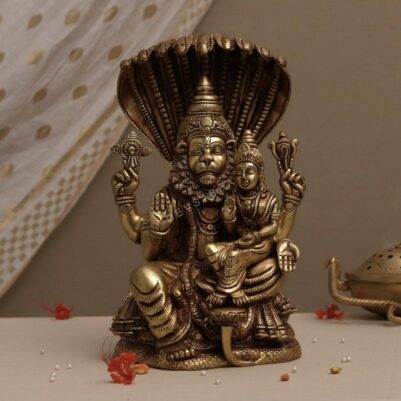 Brass laxmi narasimha idol height 11.5 inch