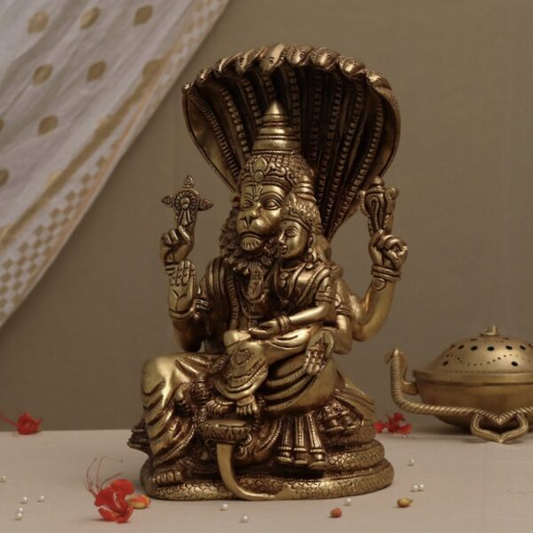 Brass laxmi narasimha idol height 11.5 inch
