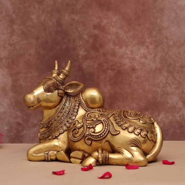 Brass sitting nandi height 10 inches