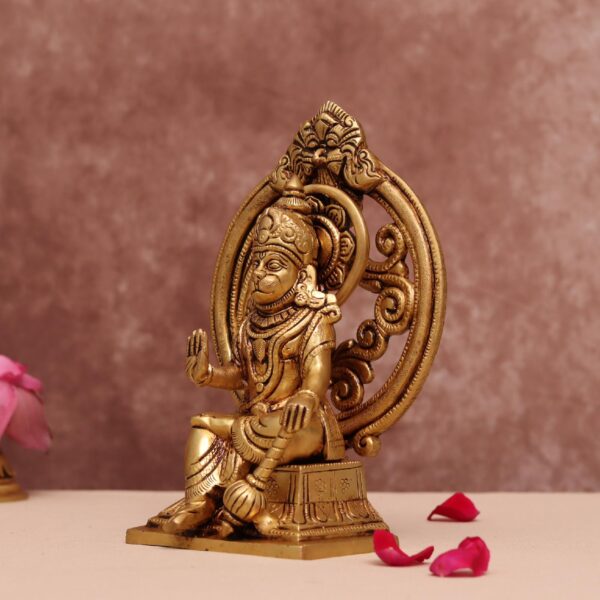 brass hanuman idol height 7.6 inch