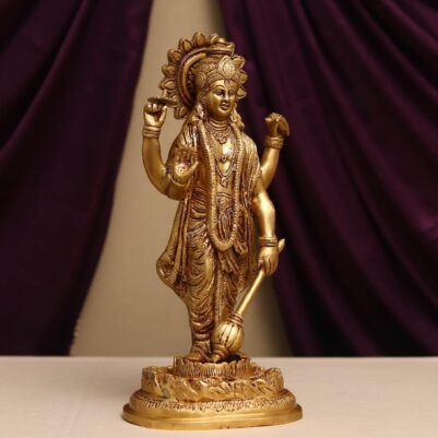 brass lord narayan / vishnu idol height 16 inches