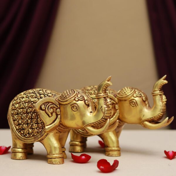 royal brass elephant pair height 5.5 inches