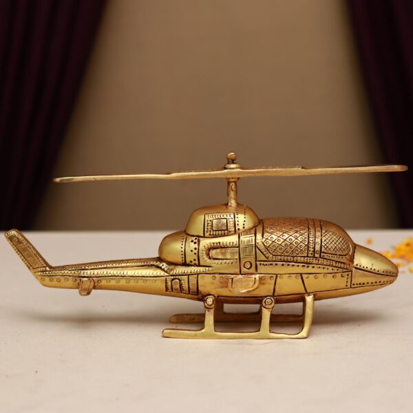 brass home decore helicopter height 4.6 inches