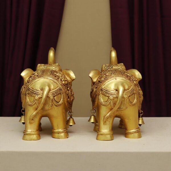 royal brass elephant pair height 11 inches