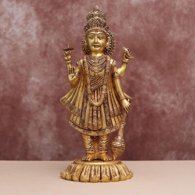 Brass Vishnu / narayan murti height 17.5 inch