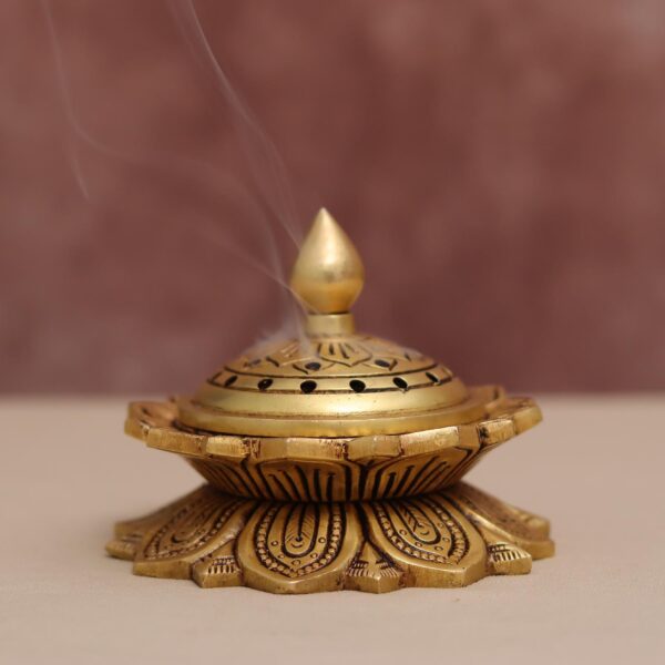 brass dhoop dani height 4 inch
