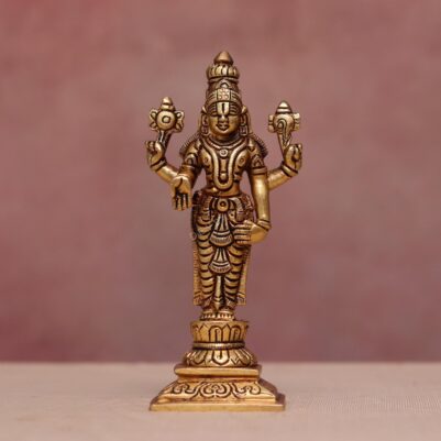 Brass Tirupati balaji / Venkateshwara idol height 6.3 inches