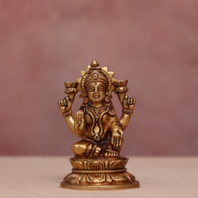 goddess laxmi brass murti height 5 inches