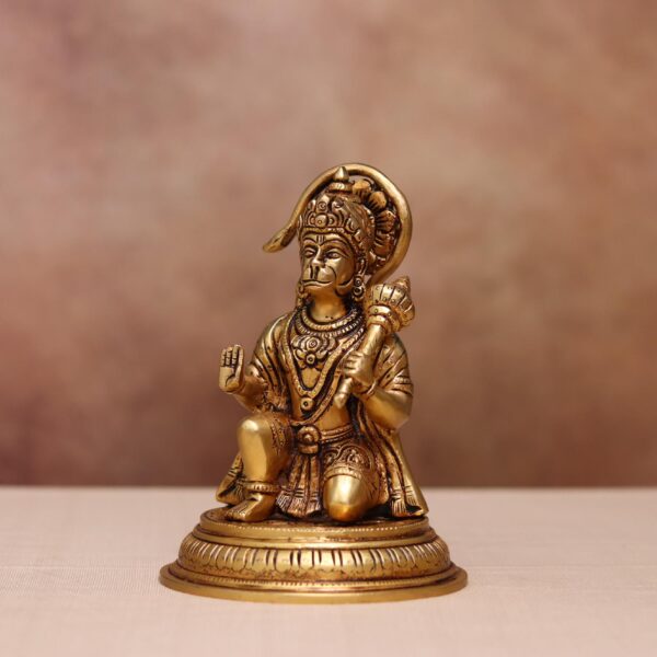 brass hanuman idol height 7 inches
