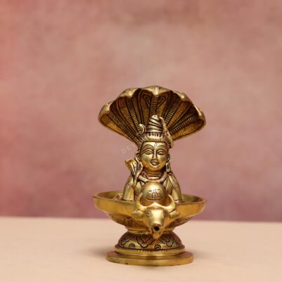 Brass shiv ling with mahadev murti