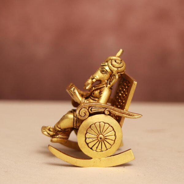 Brass Lord Ganesha Resting On chair