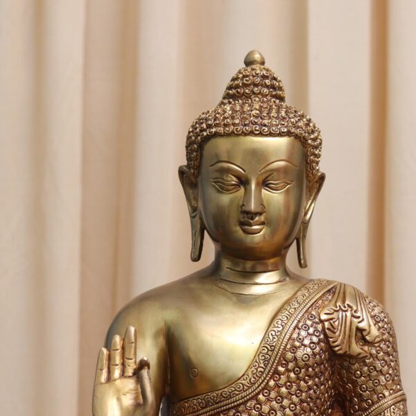 Brass buddha statue height 23 inches