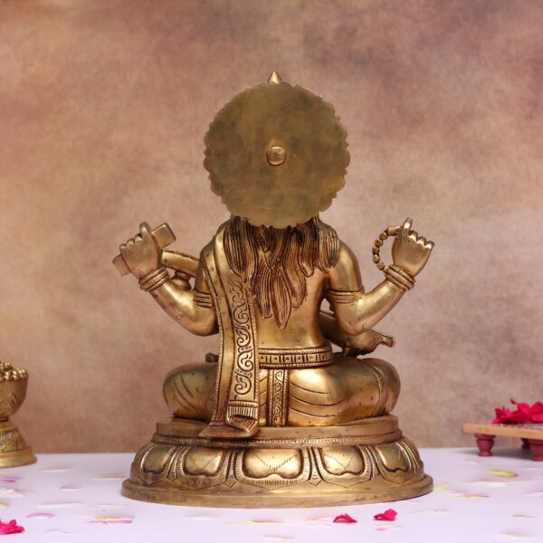 goddess saraswati brass murti height 14 inches