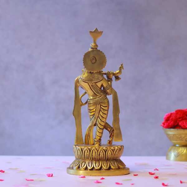 Brass krishna murti height 11.5 inches