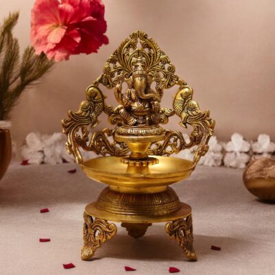 Brass ganesh urli/diya (13.5 INCH)