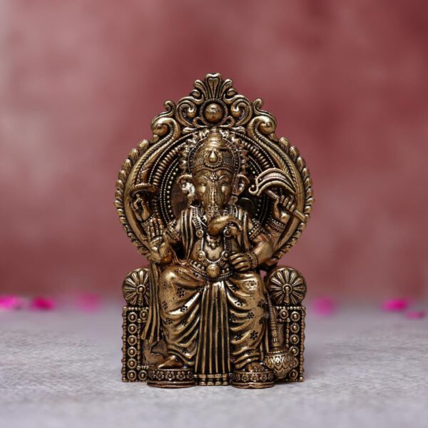 Pure brass ganesh idol height 4 inches