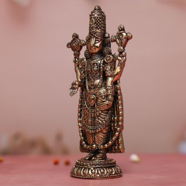Brass tirupati balaji murti height 6.5 inches