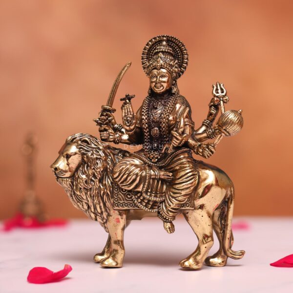 Brass durga mata murti height 6.2 inches