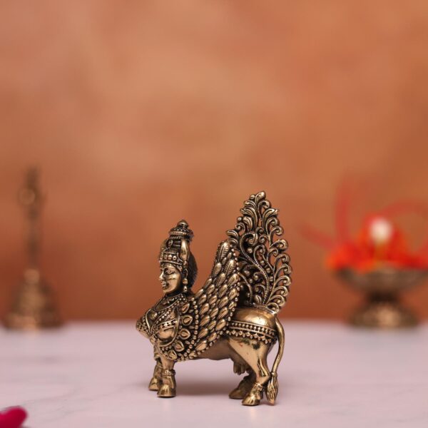 small brass kamdhenu idol 3 inches