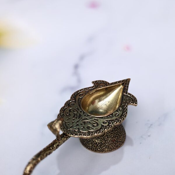 Brass lamp for pooja height 2 inches